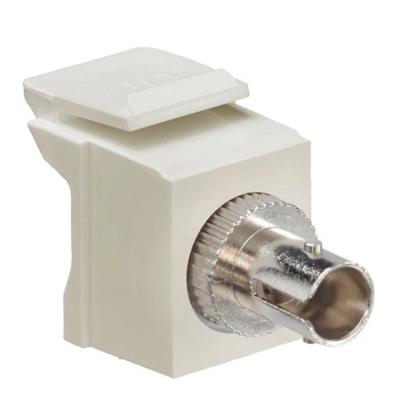 Leviton MM Phosphor Bronze Sleeve ST Fiber Optic Adapter Ivory 41084-SIF