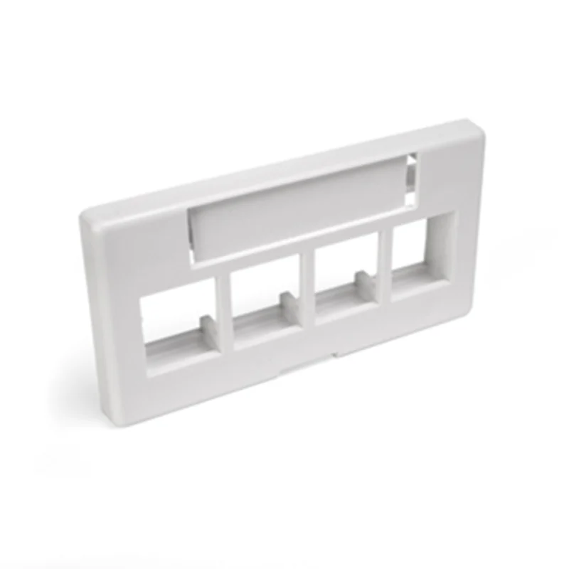 Leviton Modular Furniture 4-Port Faceplate 49910-SW4