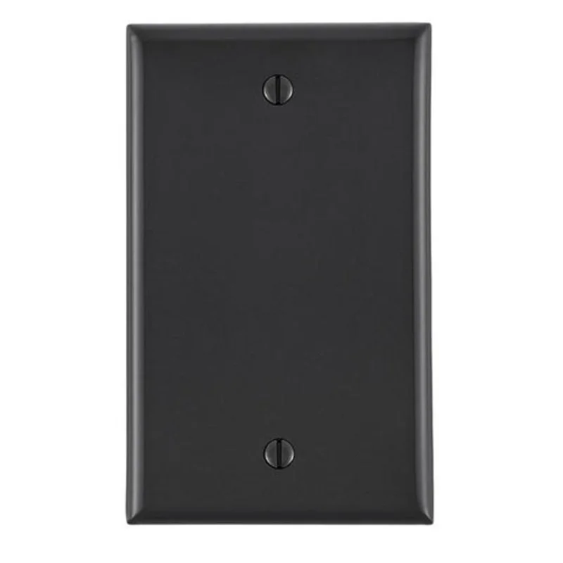 Leviton One Gang Blank Wallplate Black 80714-E