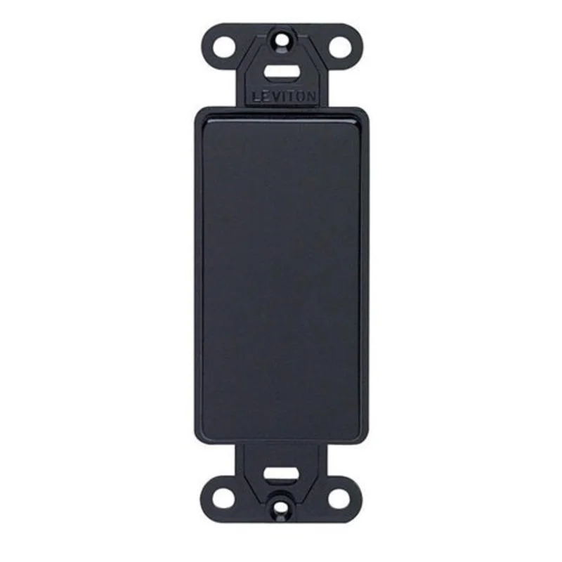 Leviton One Gang Decora Blank Insert Black 80414-E