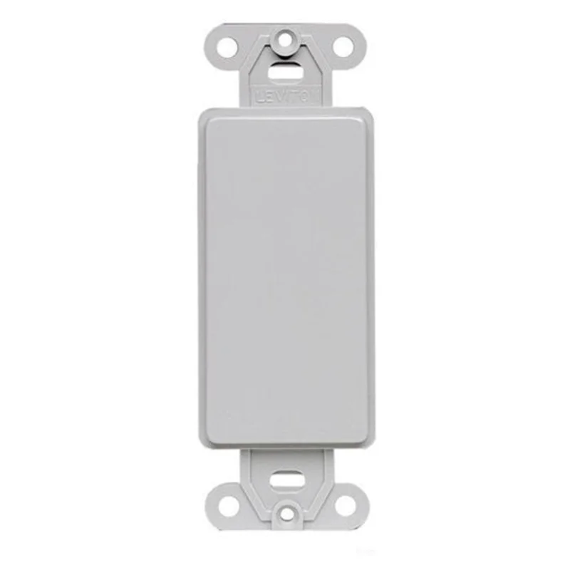 Leviton One Gang Decora Blank Insert Gray 80414-GY