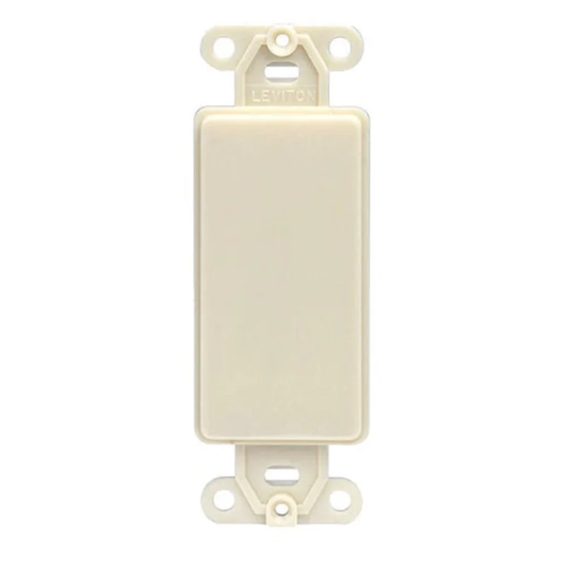 Leviton One Gang Decora Blank Insert Ivory 80414-I