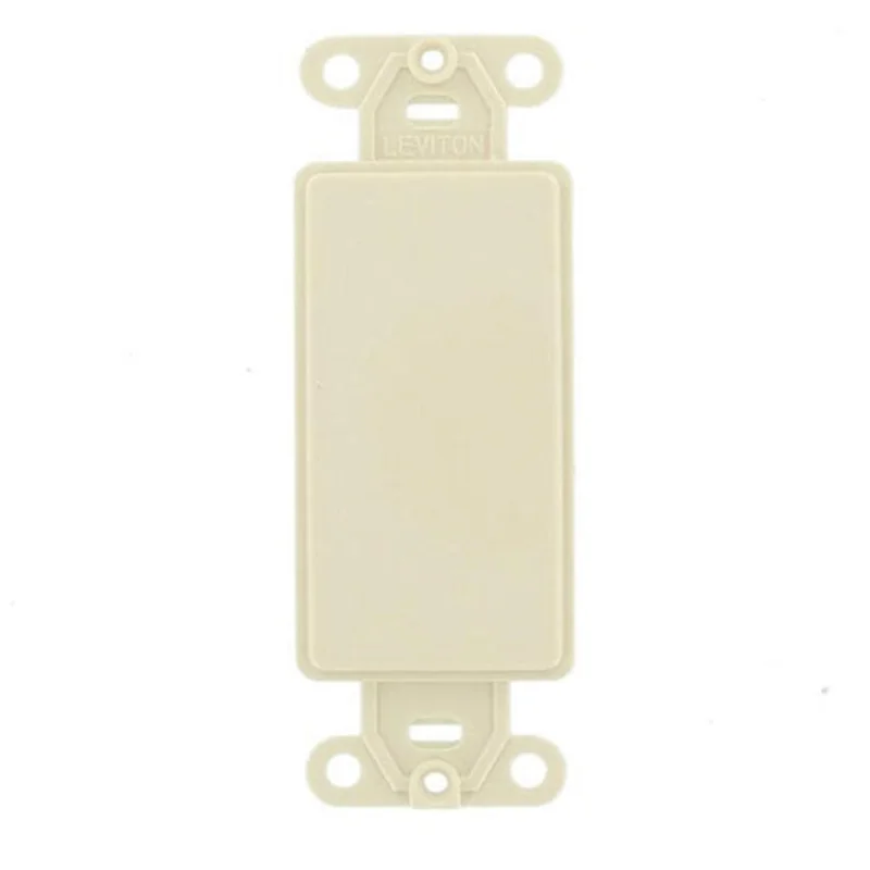 Leviton One Gang Decora Blank Insert Light Almond 80414-T