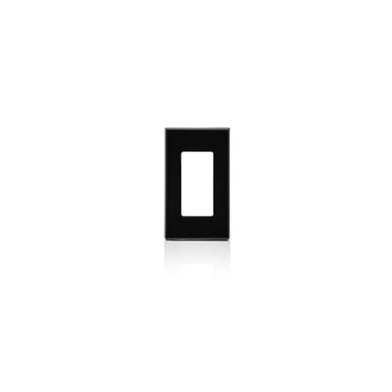Leviton One Gang Decora Plus Screwless Wallplate Polycarbonate Black 80301-SE