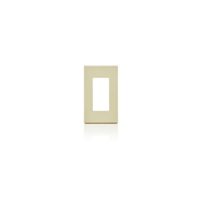 Leviton One Gang Decora Plus Screwless Wallplate Polycarbonate Ivory 80301-SI