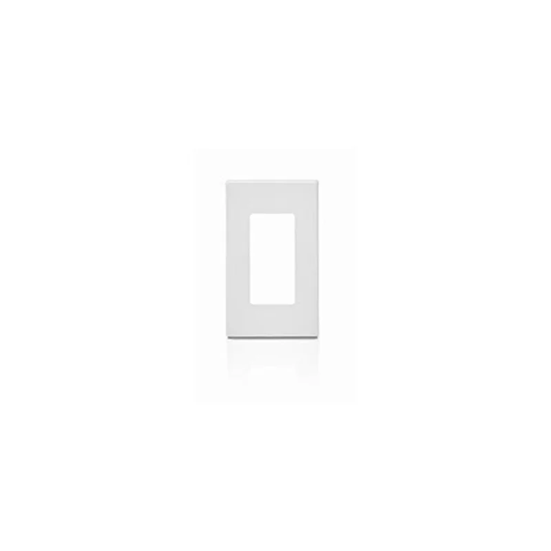 Leviton One Gang Decora Plus Screwless Wallplate Polycarbonate White 80301-SW