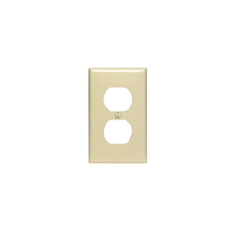 Leviton One Gang Duplex Outlet Wallplate Light Almond 80703-NT