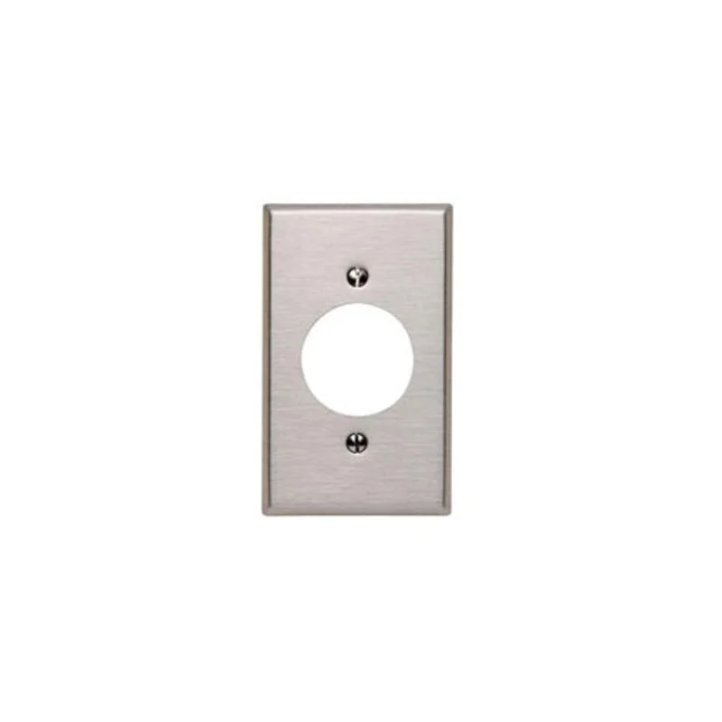 Leviton One Gang Locking Wallplate Non-Magnetic Stainless Steel 84020-40
