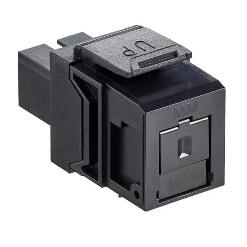 Leviton Phosphor Bronze SC Fiber Optic Adapter Module Black 41085-MEC