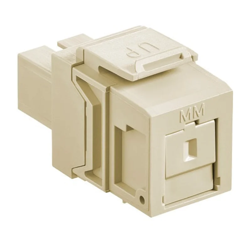 Leviton Phosphor Bronze SC Fiber Optic Adapter Module Ivory 41085-MIC