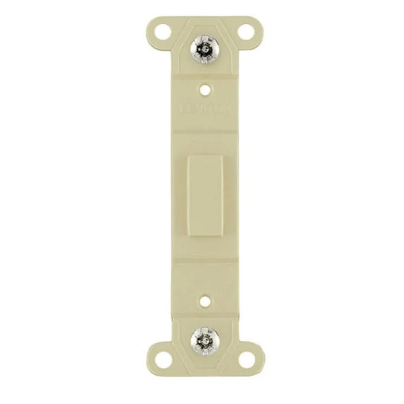 Leviton Plastic Blank Wallplate Adapter Ivory 80700-I