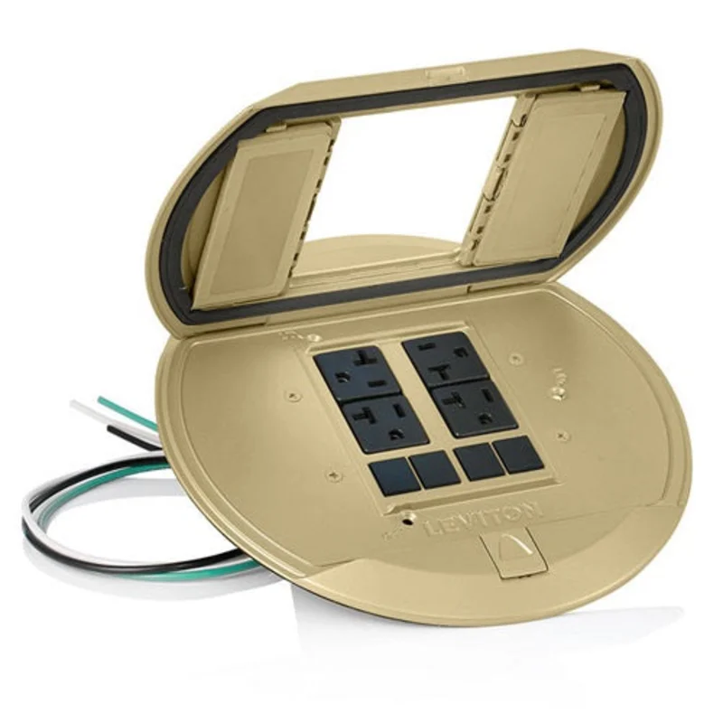 Leviton Pre-Wired Cover Brass PT544-2B