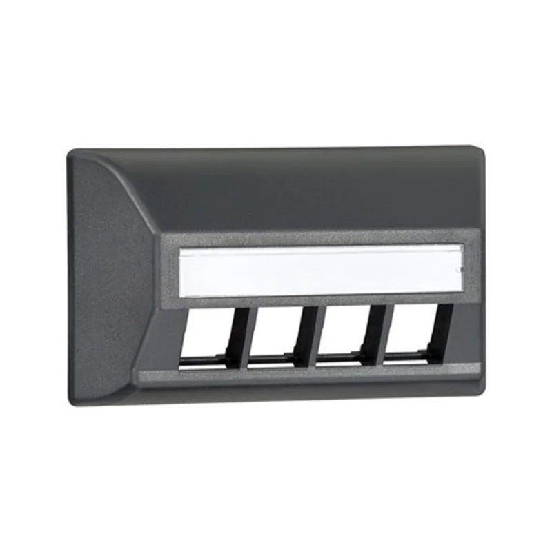 Leviton QUICKPORT Angled Modular Furniture Faceplate 49910-UE4