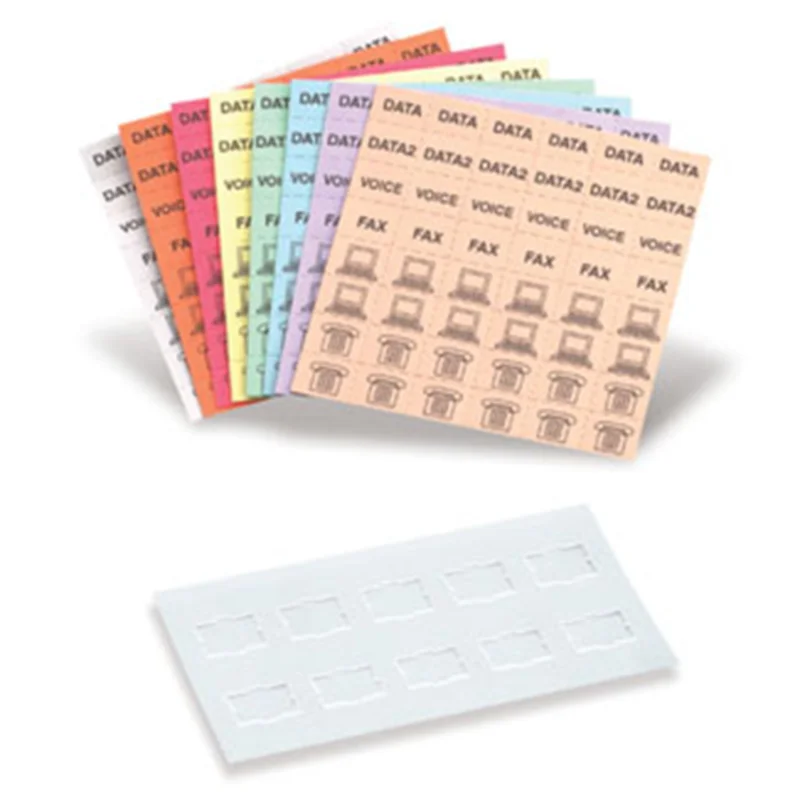 Leviton QUICKPORT Icons Accessory Kit with Pre-Printed Icons on Colored Paper 51084-CLB