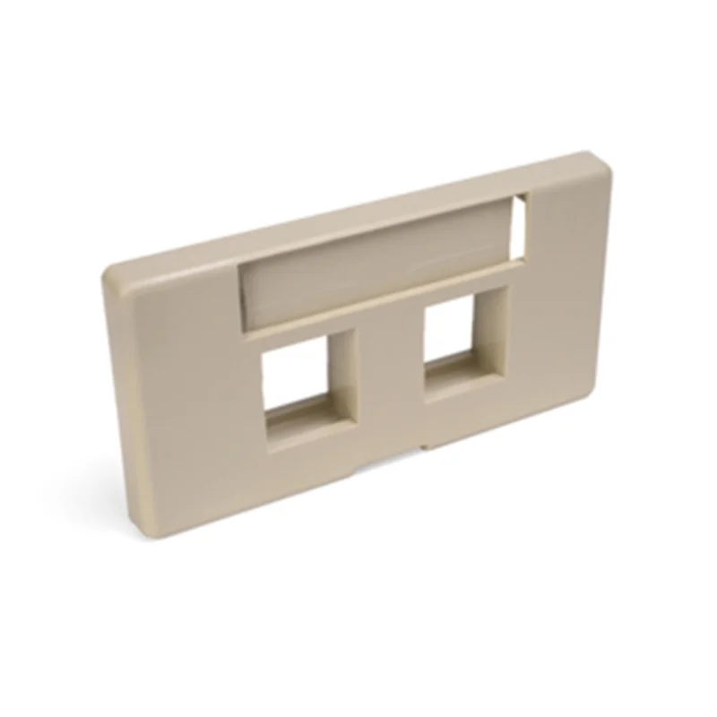 Leviton QUICKPORT Modular Furniture 2-Port Faceplate 49910-SI2