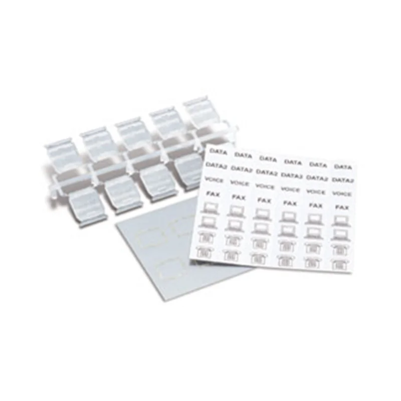 Leviton QUICKPORT Shutter Kit with Pre-Printed Icons on Clear Labels 51084-ICN