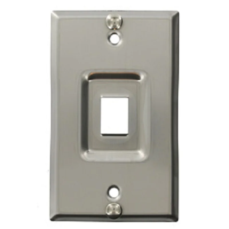 Leviton Recessed Port Stainless Steel QUICKPORT Telephone Wallplate 4108W-1SP