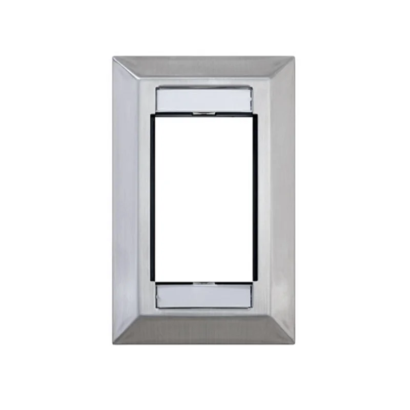 Leviton Single Gang MOS Wallplate With ID Windows Stainless Steel 41290-SMS