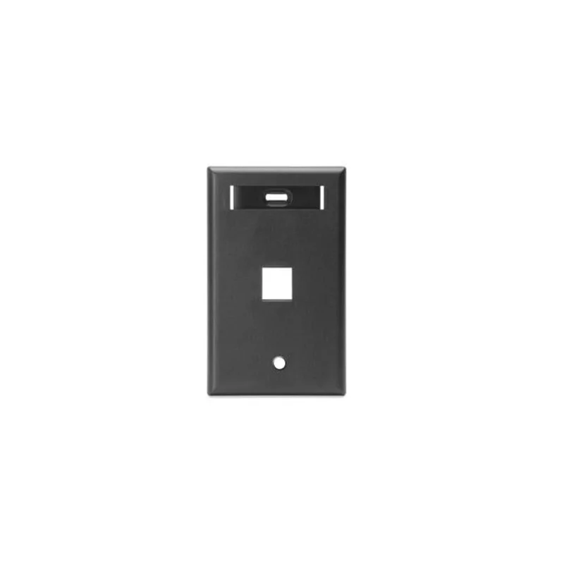 Leviton Single-Gang QUICKPORT Wallplate Black 42080-1ES