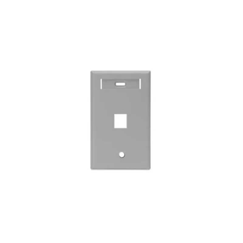 Leviton Single-Gang QUICKPORT Wallplate Gray 42080-1GS