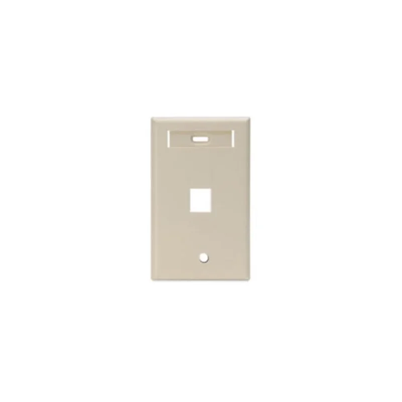 Leviton Single-Gang QUICKPORT Wallplate Ivory 42080-1IS