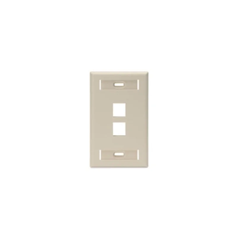 Leviton Single-Gang QUICKPORT Wallplate Ivory 42080-2IS