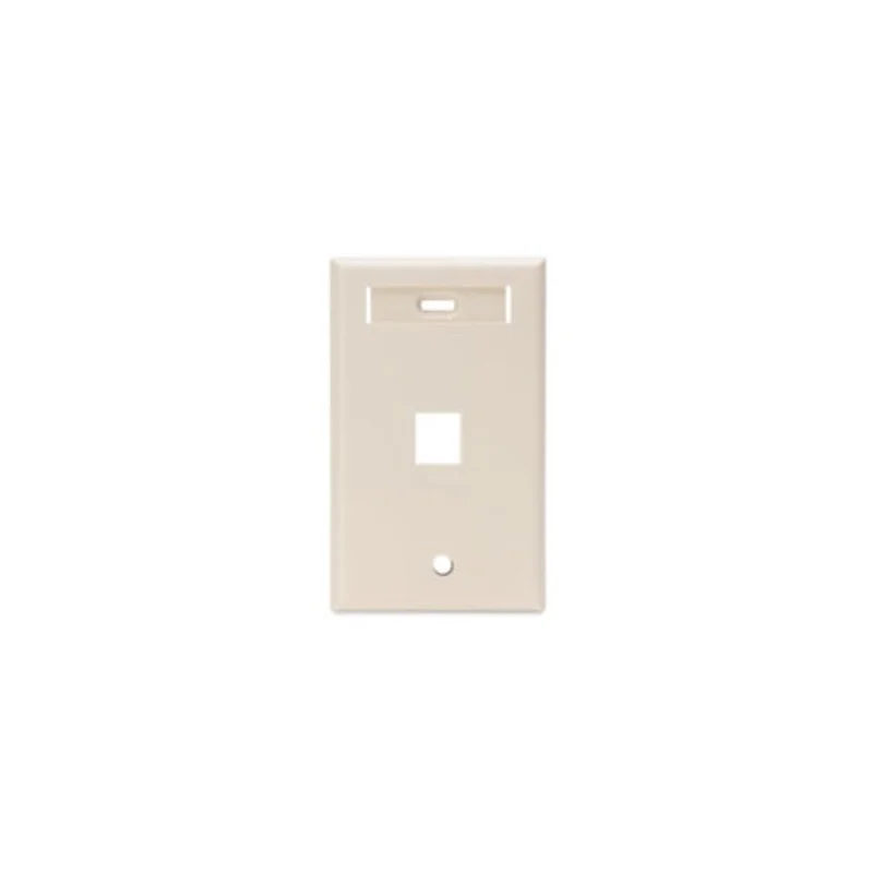 Leviton Single-Gang QUICKPORT Wallplate Light Almond 42080-1TS