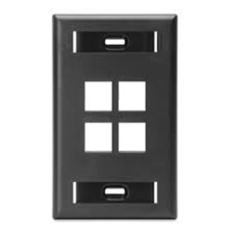 Leviton Single-Gang QUICKPORT Wallplate with ID Windows 42080-4ES