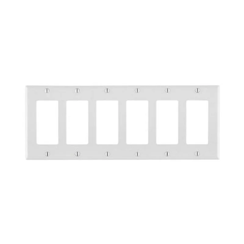 Leviton Six Gang Decora Blank Insert White 80436-W