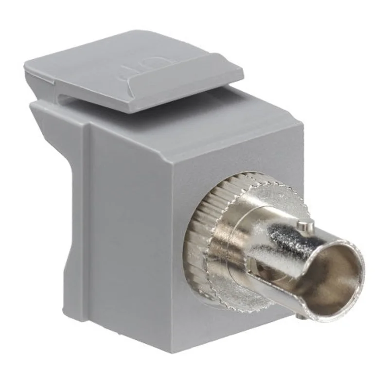 Leviton SM Zirconia Sleeve ST Fiber Optic Adapter Gray 41084-SGZ