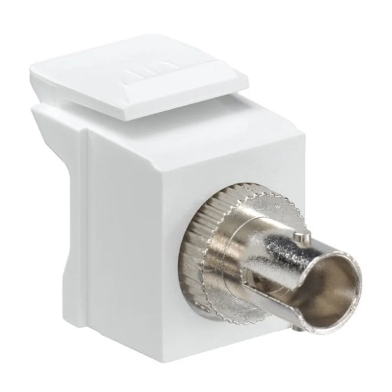 Leviton SM Zirconia Sleeve ST Fiber Optic Adapter White 41084-SWZ