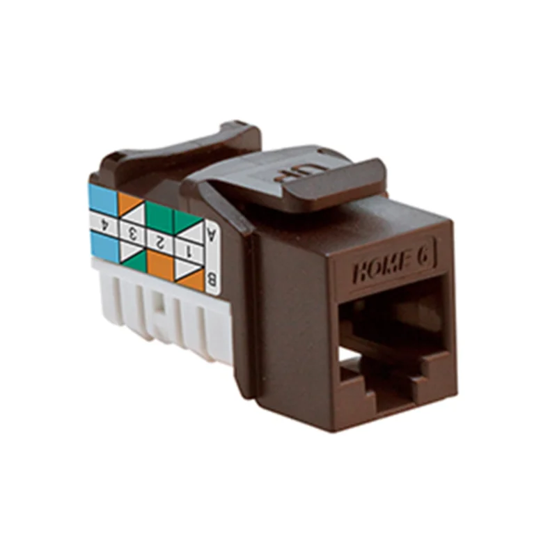 Leviton Snap-In Jack T568A/B Wiring Brown 61HOM-RB6