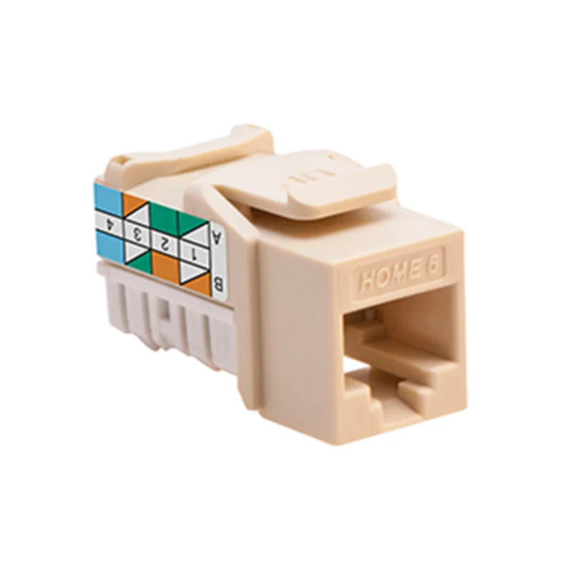 Leviton Snap-In Jack T568A/B Wiring Ivory 61HOM-RI6