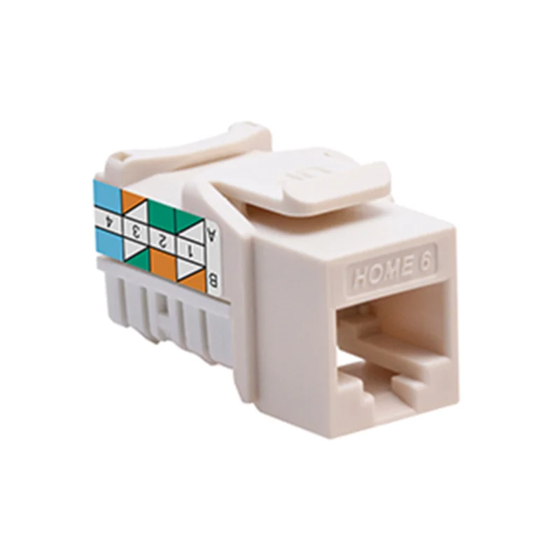 Leviton Snap-In Jack T568A/B Wiring Light Almond 61HOM-RT6