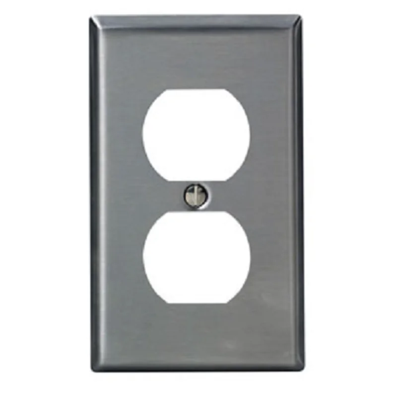 Leviton Stainless Steel 1-Gang Duplex Device 84003