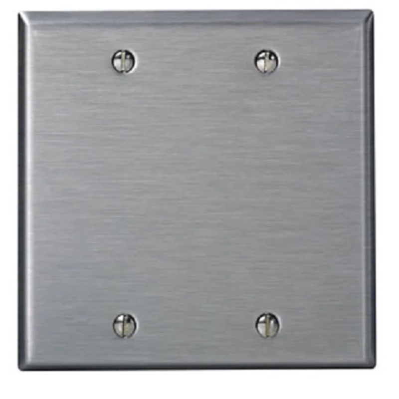 Leviton Stainless Steel 2-Gang Blank Mount Box 84025