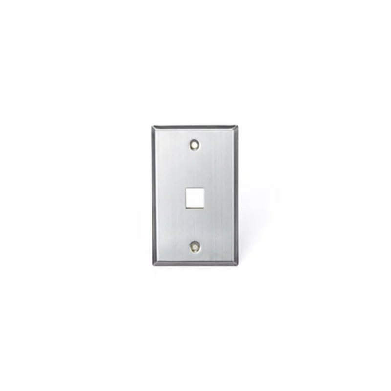 Leviton Stainless Steel QUICKPORT Wallplate 1-Port 43080-1S1