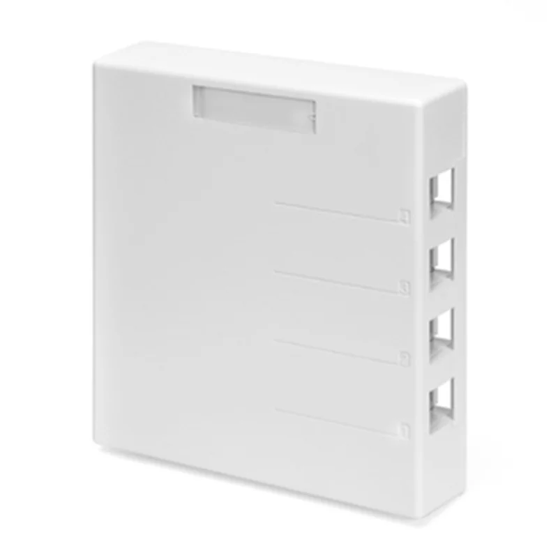 Leviton Surface-Mount Box for Shielded Connectors 4-Port 4S089-4WP