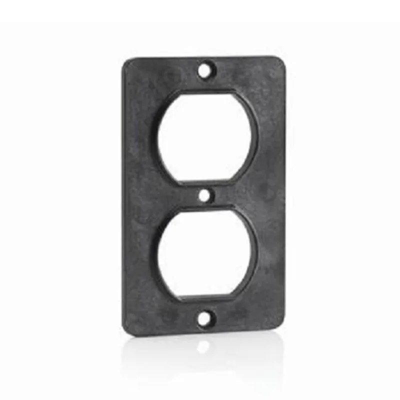 Leviton Thermoplastic Duplex Receptacle Coverplate Black 3051-E