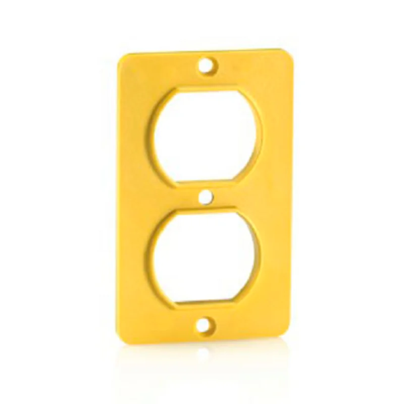 Leviton Thermoplastic Duplex Receptacle Coverplate Yellow 3051-Y