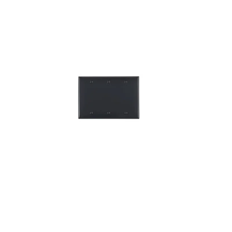 Leviton Three Gang Blank Wallplate Black 80735-E
