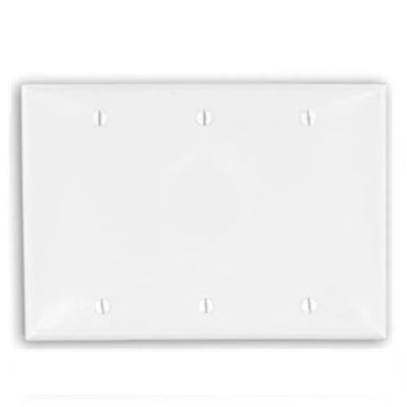 Leviton Three Gang Blank Wallplate White 80735-W