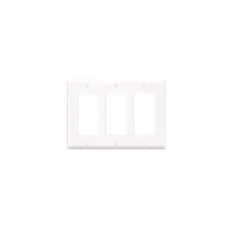 Leviton Three Gang GFCI Device Wallplate White 80411-W