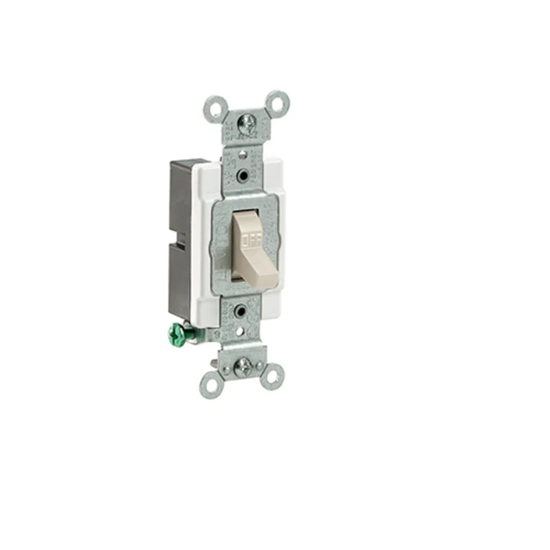 Leviton Toggle Switch, 120/277 VAC, 1 -Pole, 20 A, SPST, On-Off - CS120-2I