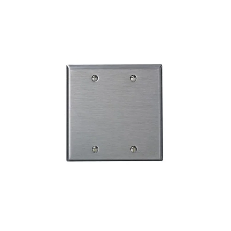Leviton Two Gang Blank Wallplate Standard Size 84025-40