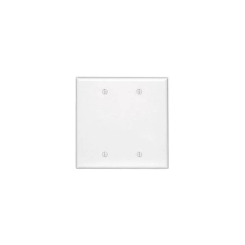 Leviton Two Gang Blank Wallplate White 80525-W