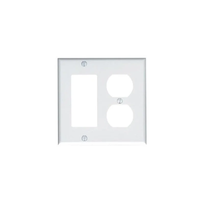 Leviton Two Gang Decora GFCI Combination Wallplate 84455-40