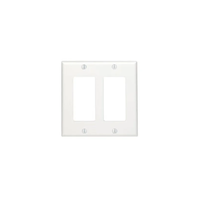 Leviton Two Gang GFCI Device Wallplate White 80409-NW