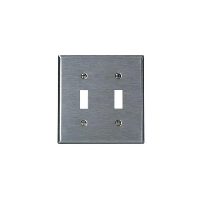 Leviton Two Gang Toggle Switch Wallplate 84009-40