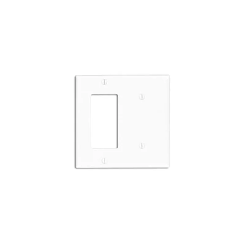 Leviton Two Gang Wallplate GFCI Combination White 80708-W